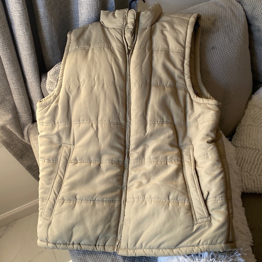 Green puffer vest